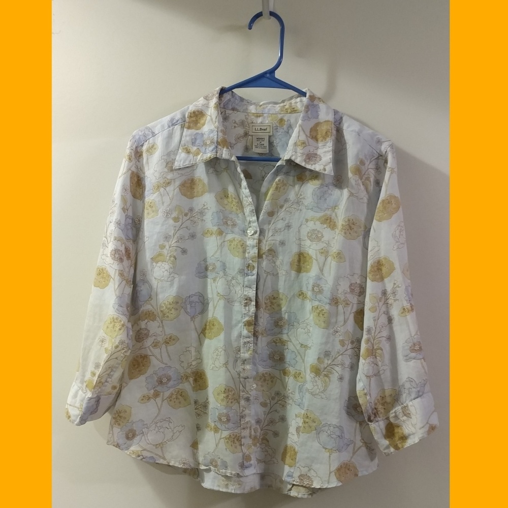 LL Bean linen shirt SZ med